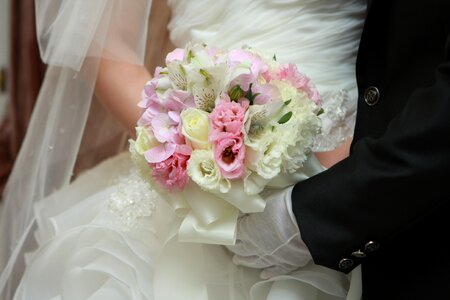 Of the bride flowers wedding ceremony photo