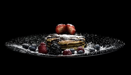 Dessert pancakes chocolate photo