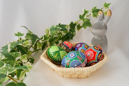 Egg easter egg sorbian easter egg basket easter decoration photo