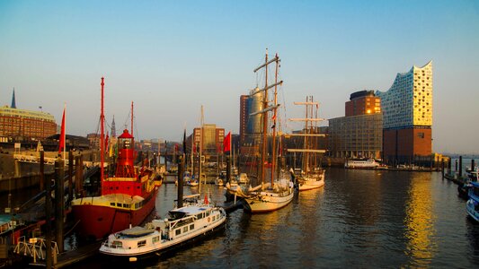 Travel urban landscape elbe philharmonic hall photo