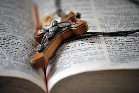 Spirituality crucifix bible photo