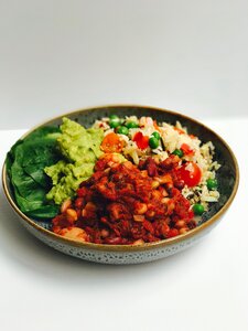 Vegetable dish protein photo