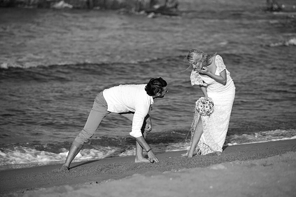 Male marine beach