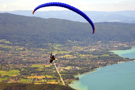 Paragliding lake free flight