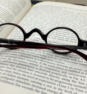 Eyeglasses business gray book photo