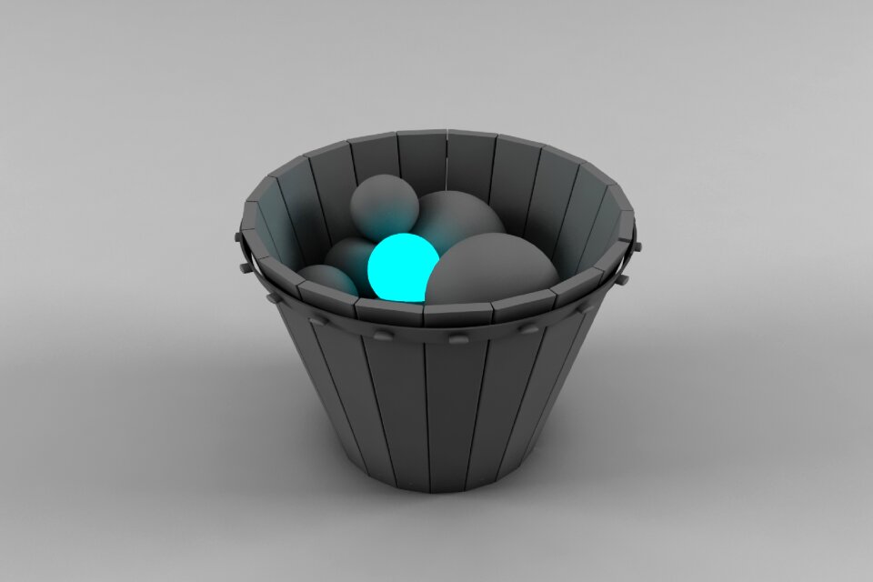 Basket 3d balls glow