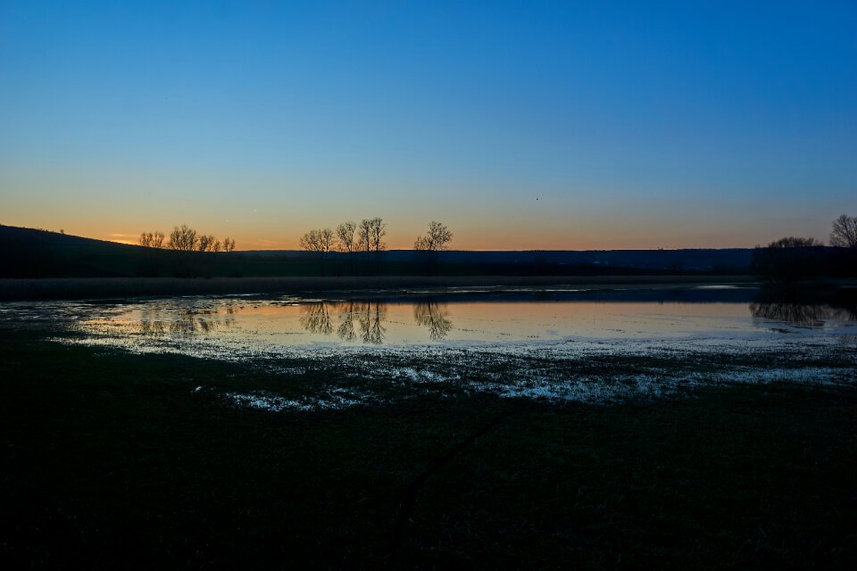 Dawn sky sea photo