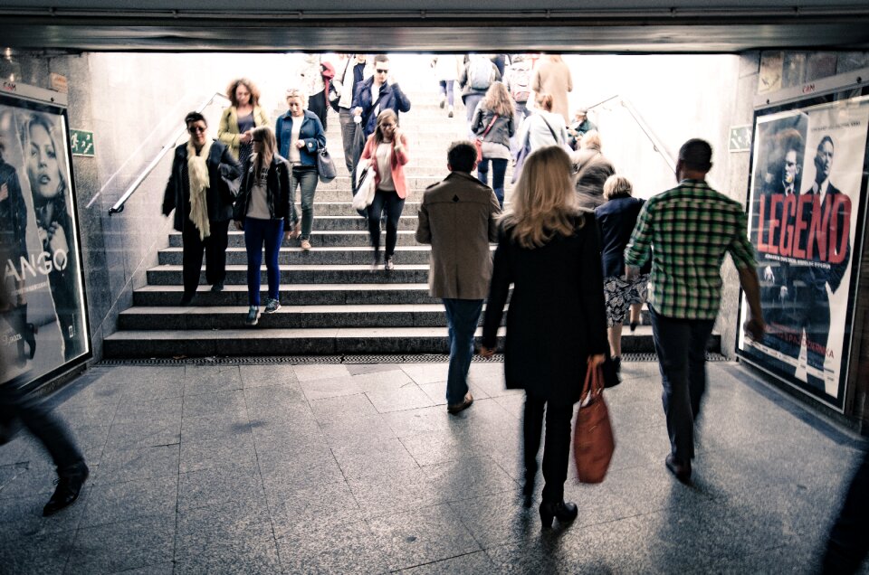 City group walking photo