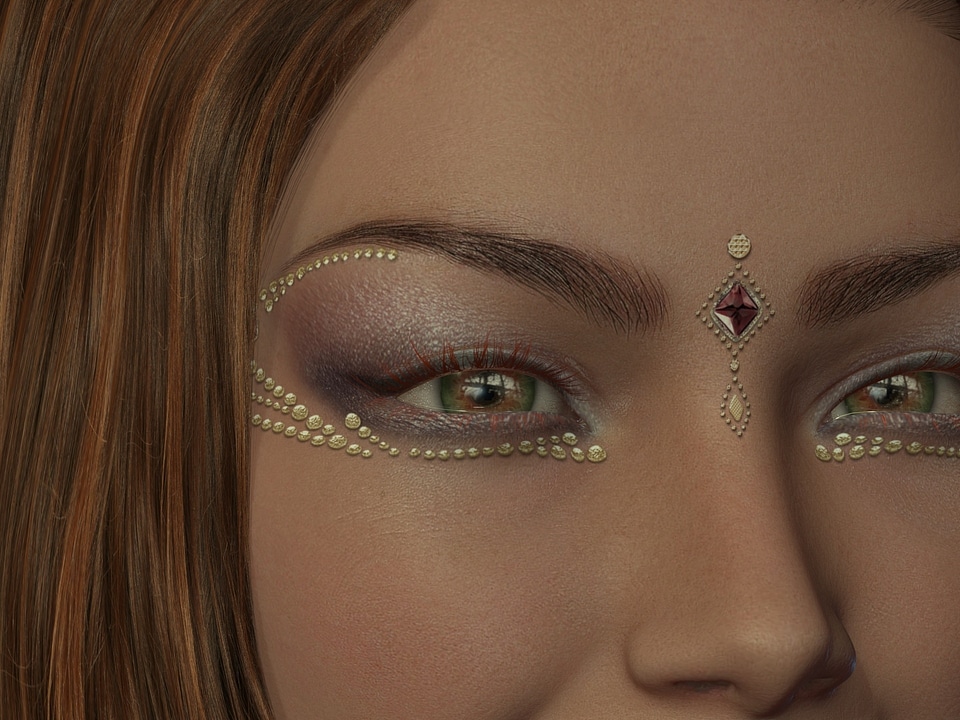 Eye beauty face jewelry