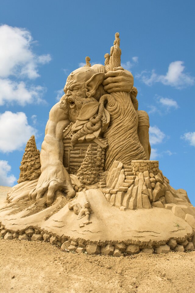 Art sand sculpture blåskæg
