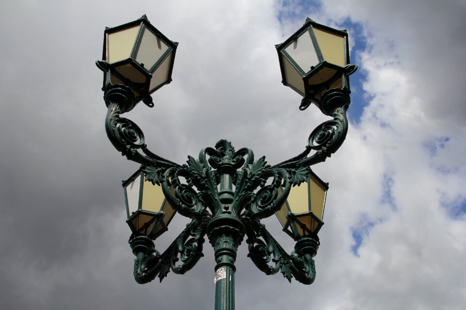 Old lamppost gray lamp