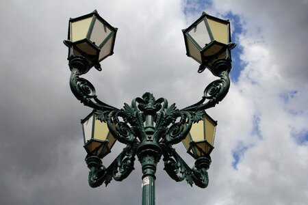 Old lamppost gray lamp photo