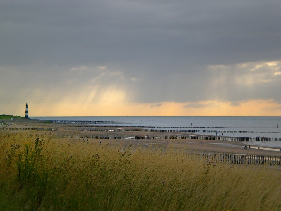 Beach clouds sea