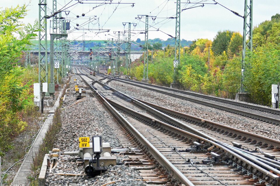 Continuous roadway deutsche bundesbahn track mannheim - stuttgart