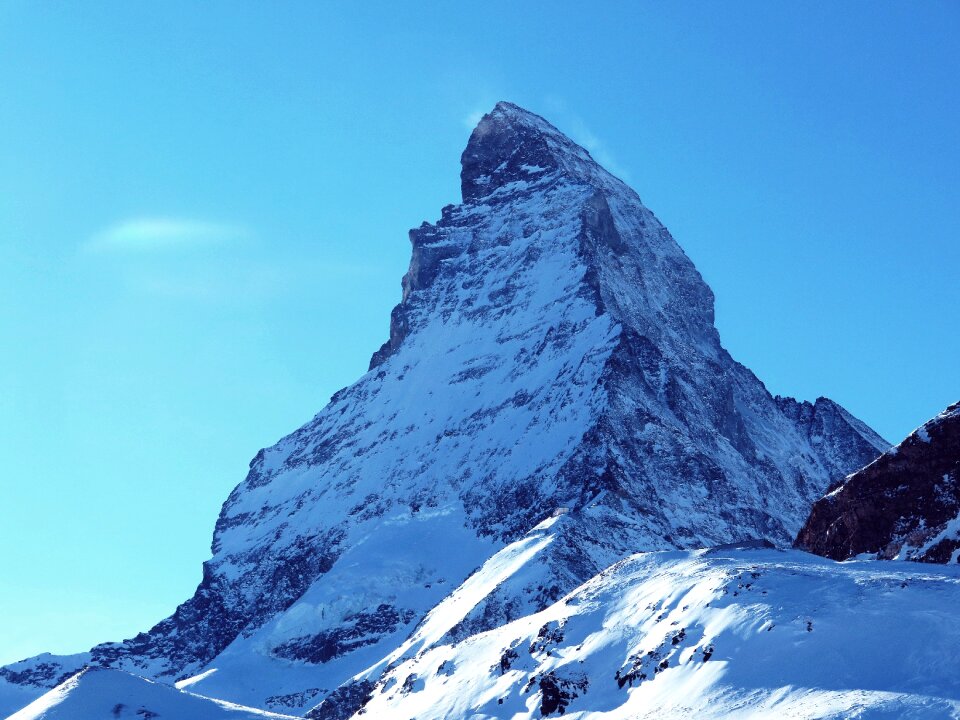 Mountain summit winter zermatt
