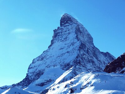Mountain summit winter zermatt