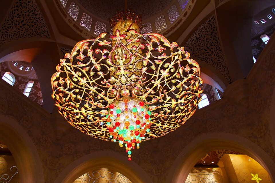 Pray muslim sheikh zayed grand mosque photo