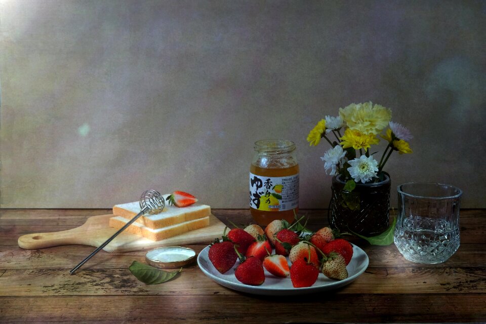 Glass wooden fruit