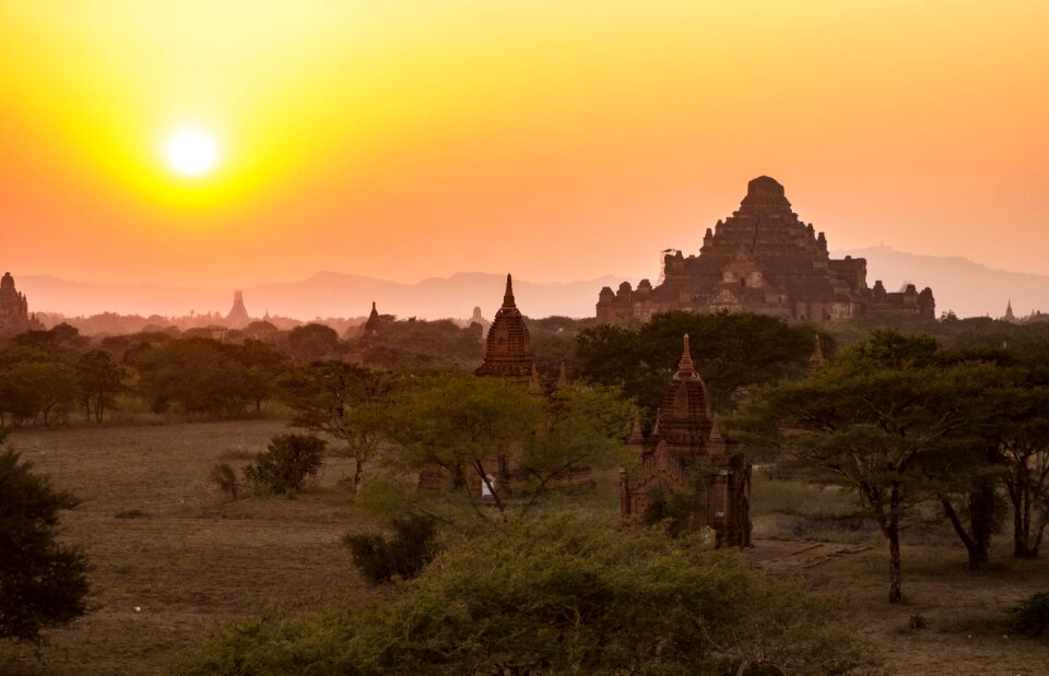 Dusk travel temple