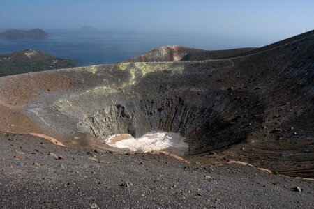 Nature volcanic crater photo