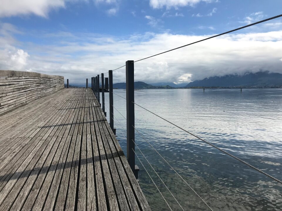 Lake mountains switzerland