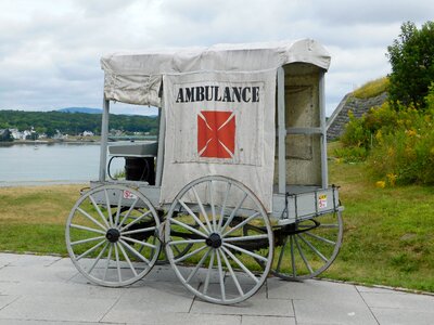 Ambulance sights wooden cars