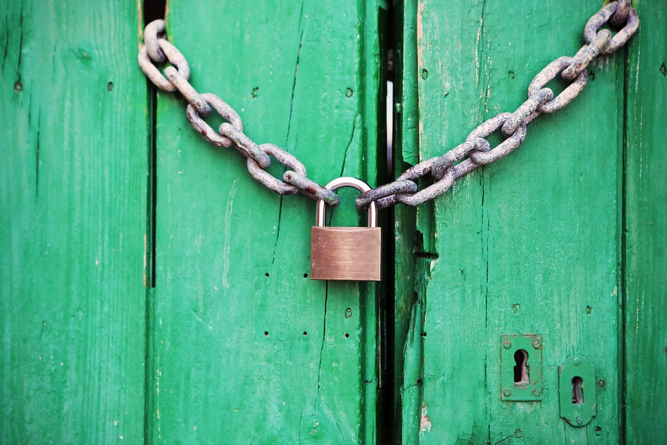 Closed protected lock