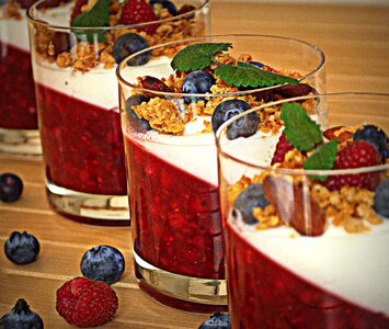 The sweetness of blueberries raspberry