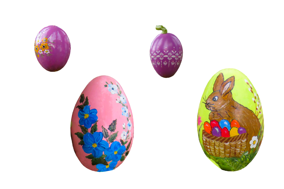Easter egg ornament isolated