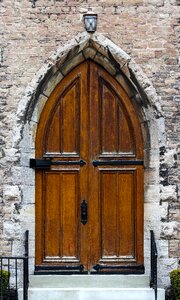 Wooden door gothic photo