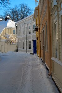 Street building winter