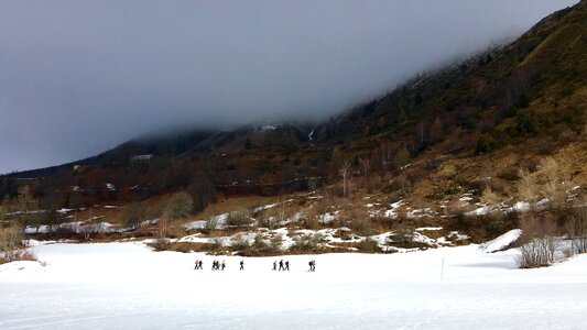 Mountain nature hikers