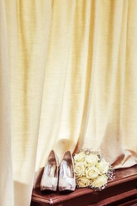 Wedding elegant shoes photo