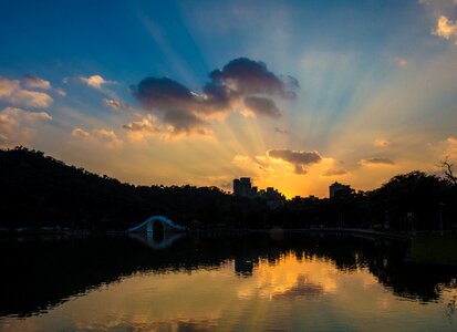 Waters sunset reflection