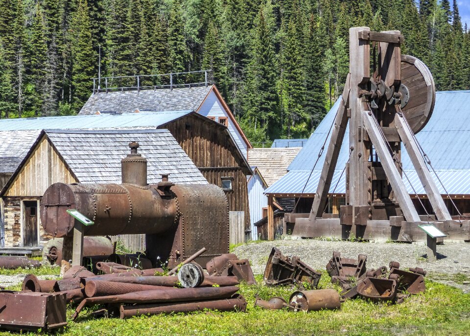 Wild west wooden buildings photo