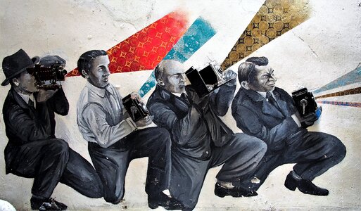 Camera old wall painting