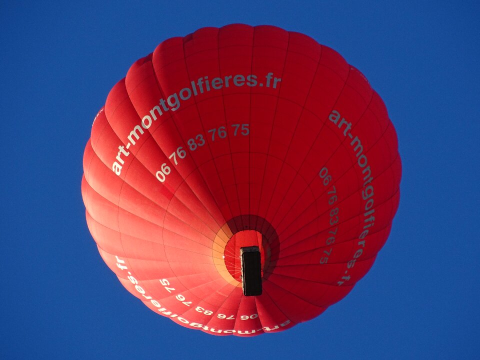 Hot air balloon ride evening atmospheric