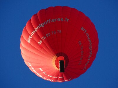 Hot air balloon ride evening atmospheric
