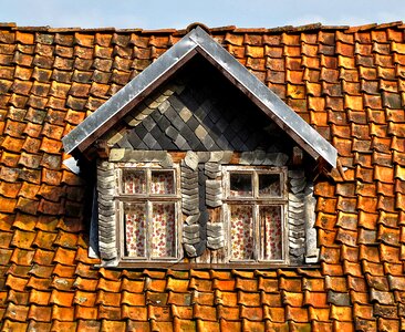 Roof windows weathered ailing photo