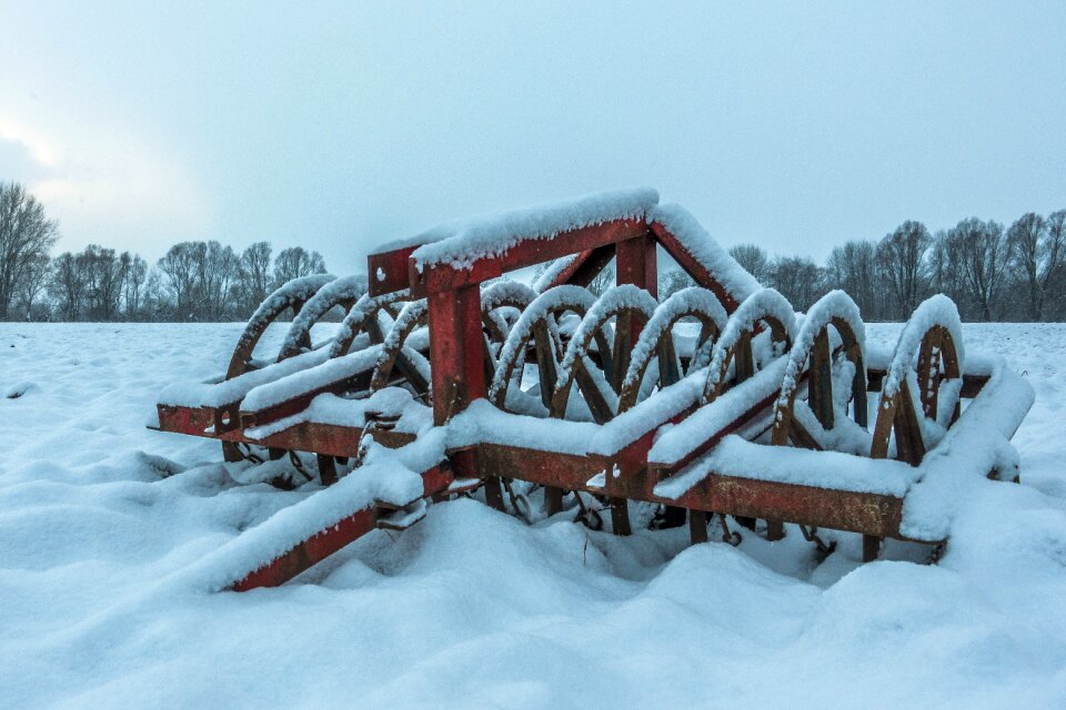 Frost frozen arable
