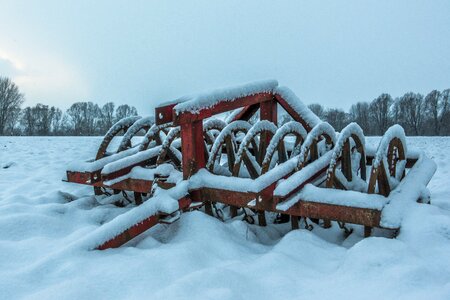 Frost frozen arable