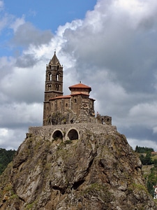 Puy in velay michel saint rock church