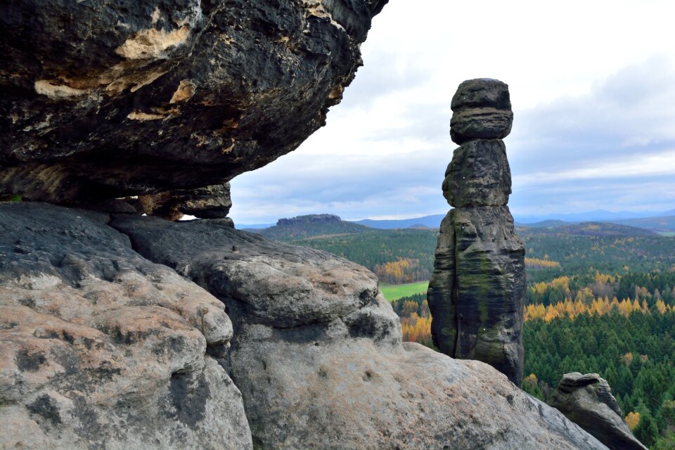 Landscape elbe sandstone mountains barbarine