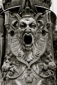 Gargoyle mask eyes photo