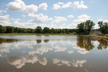 Monolithic part of the waters lake nature photo