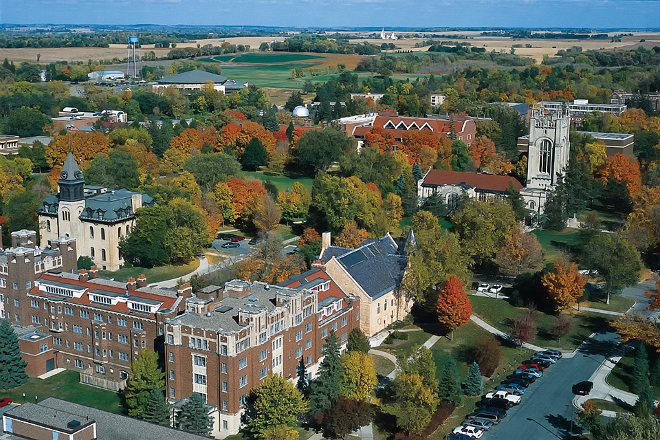 College campus buildings