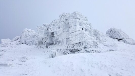 Krkonoše giant mountains winter white photo