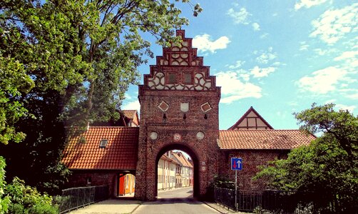 Old sky stone gate
