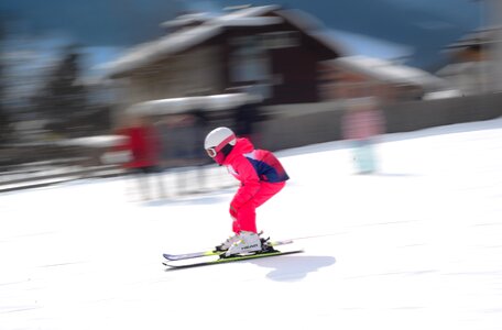 Action ice skier photo