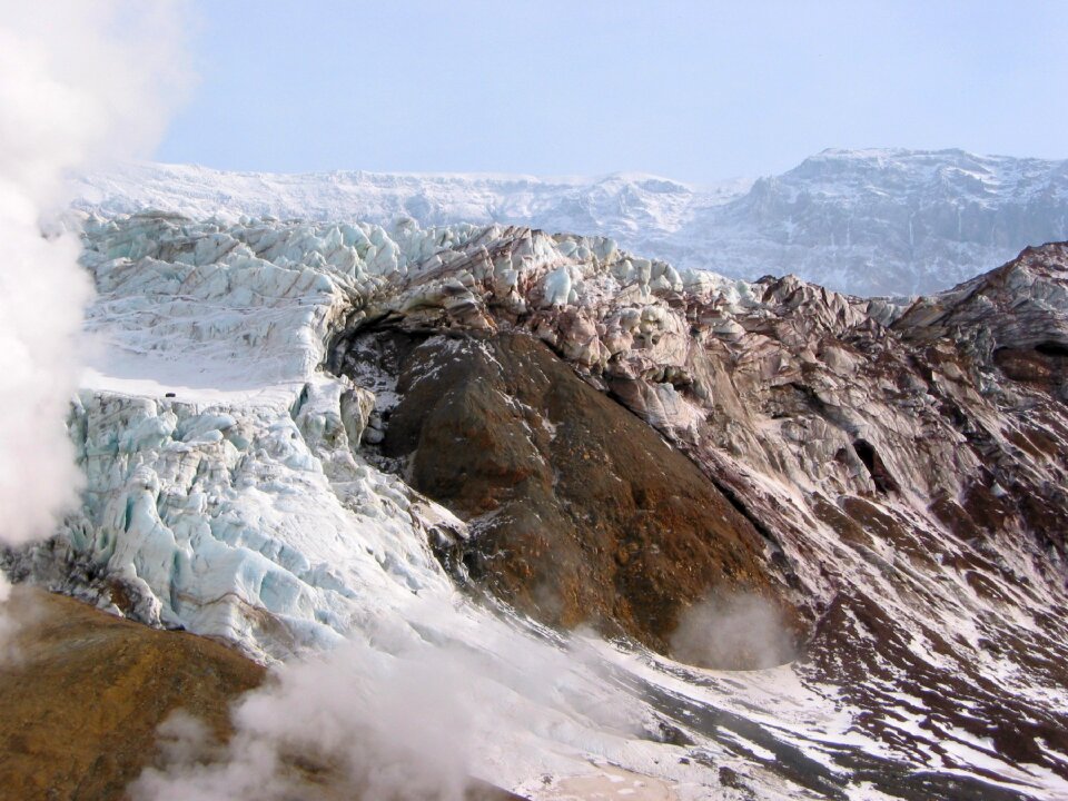 Ice fumarole sulfur photo